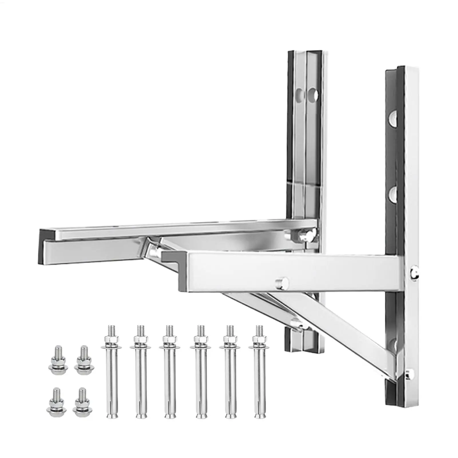 Split Air Conditioner Wall Mounting Bracket Heavy Duty Steel AC Window Bracket Folding Air Conditioner Holder Load-bearing 280kg
