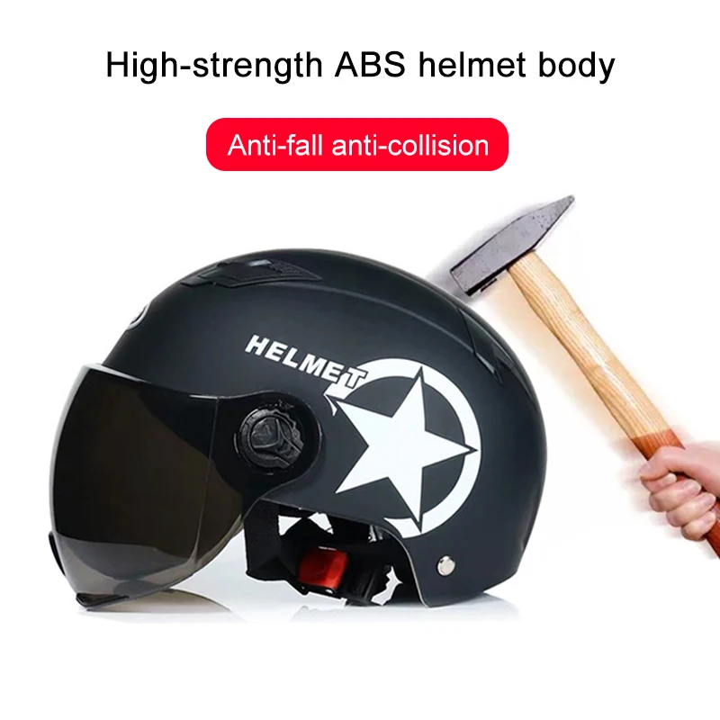 Electric Motor Car Helmet Scooter Bike Open Face Half Baseball Cap Anti-UV Safety Hard Hat Bicycle Helmet Adjustable