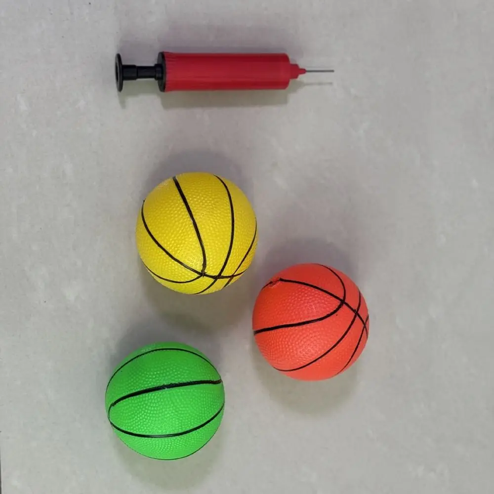 Faltbares Trampolin-Basketballkorb-Set, vielseitig einsetzbar, sicher, tragbares Basketballkorb-Spielzeug, leicht, mit Pumpe und Ball