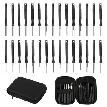 30pcs Car Cable Plug Removal Tool Repair Inspection Tools Auto Cable Plug Remove Pin Puller Wire Crimp Disassembly Tools