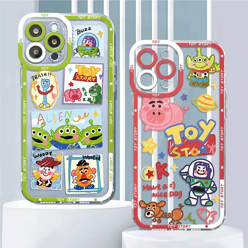 Clear Phone Case for iPhone 15 11 14 Pro Max 13 12 MINI XR X XS 8 7 6 6S Plus Funda Disney Toy Story