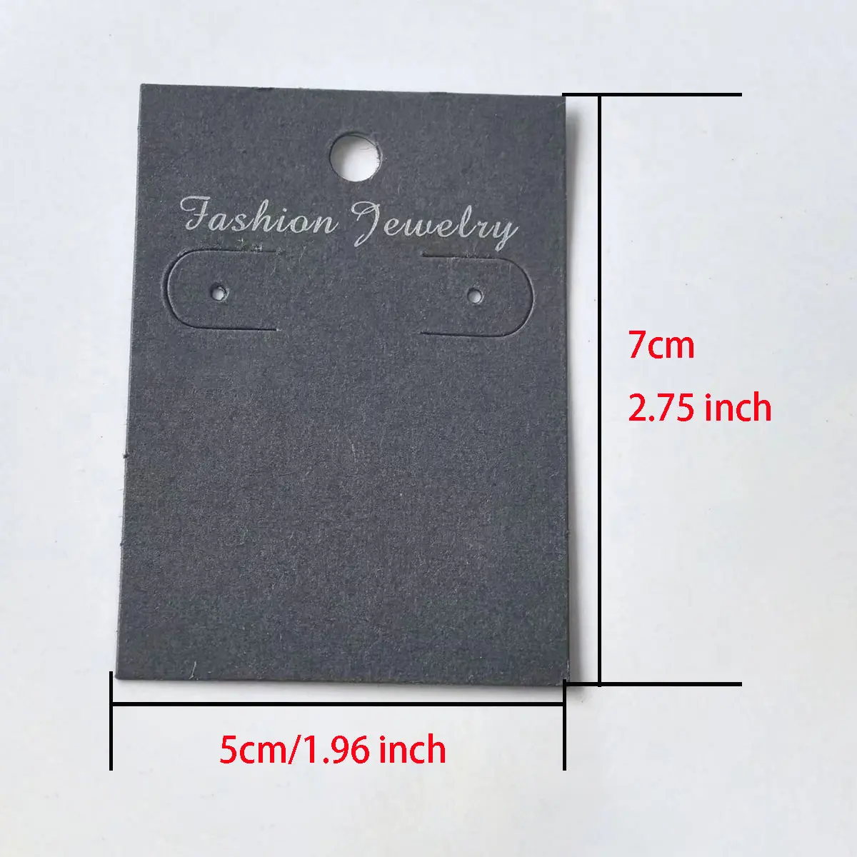 20PCS Black Paper Display Cards for Fashion Earrings DIY Jewelry Packing Accessories 7x5cm