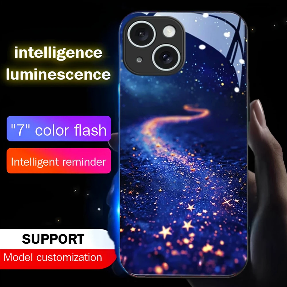 

Brilliant Milky Way LED Light Up Phone Case Glowing Back Cover For Samsung S26 S25 S24 S23 S22 S21 FE Note 20 Plus Ultra
