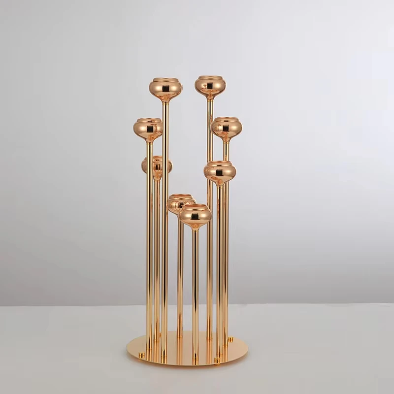 Metal Candlesticks for Home Decoration, 8 Arms Candle Holders, 91 cm Height, Luxury Wedding Table Centerpiece, 2Pcs,5 Pcs,10Pcs