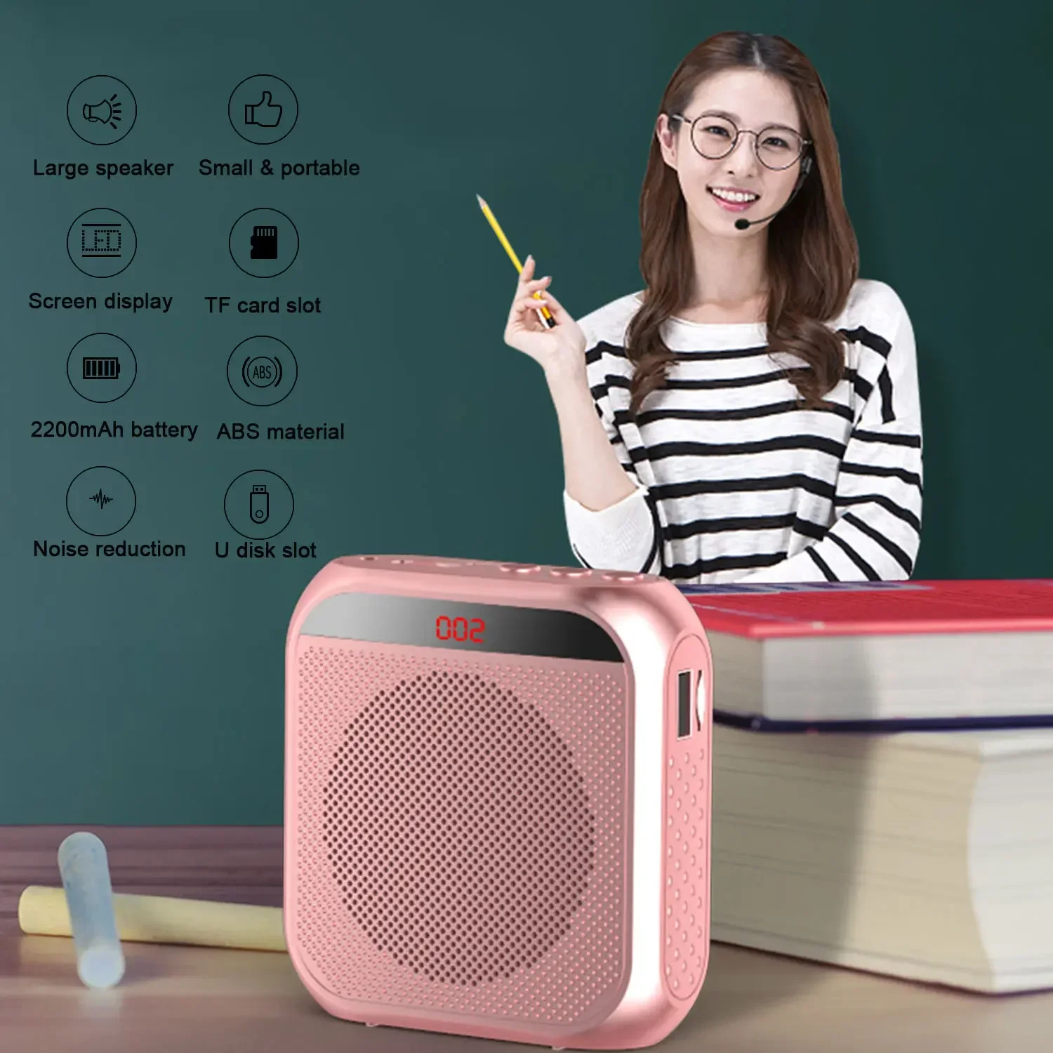 Xiaomi 5W 2400mAh Voice Amplifier Multifunctional Portable  Voice Speaker with Microphone Display for Teachers Speech