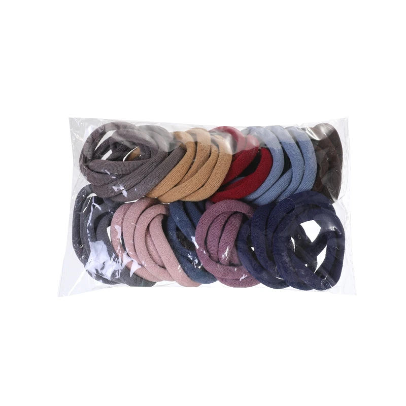 50Pcs/Set Women Girls Colorful Nylon Elastic Hair Bands Ponytail Holder Rubber Bands Scrunchie Headwear Hair Accessories