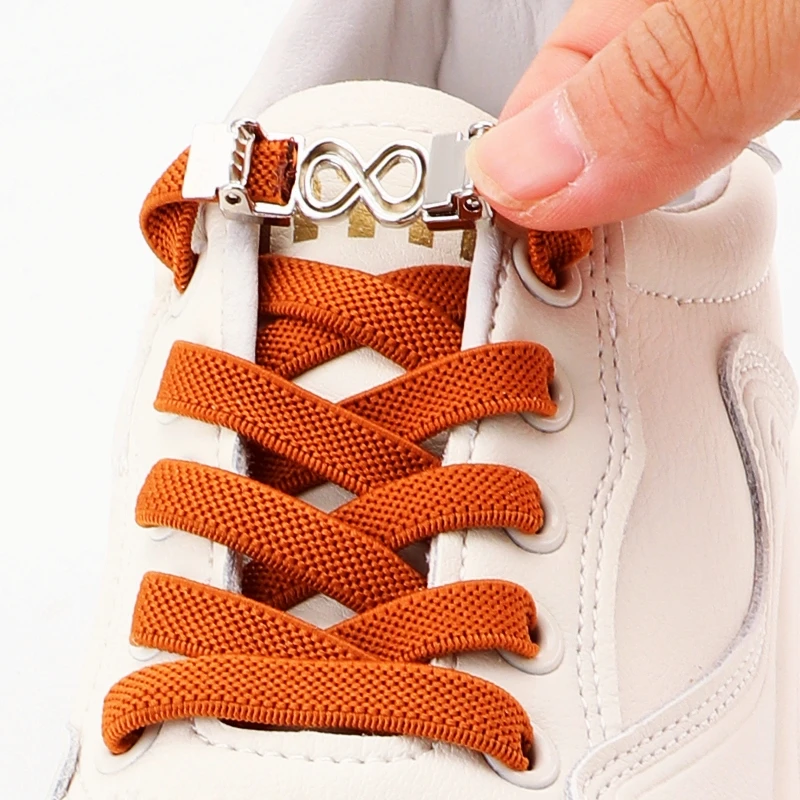 1 زوج لا التعادل رباط الحذاء للأحذية الرياضية أربطة الحذاء المرنة دون العلاقات قفل معدني مريحة شقة كسول الأحذية الدانتيل اكسسوارات للجنسين