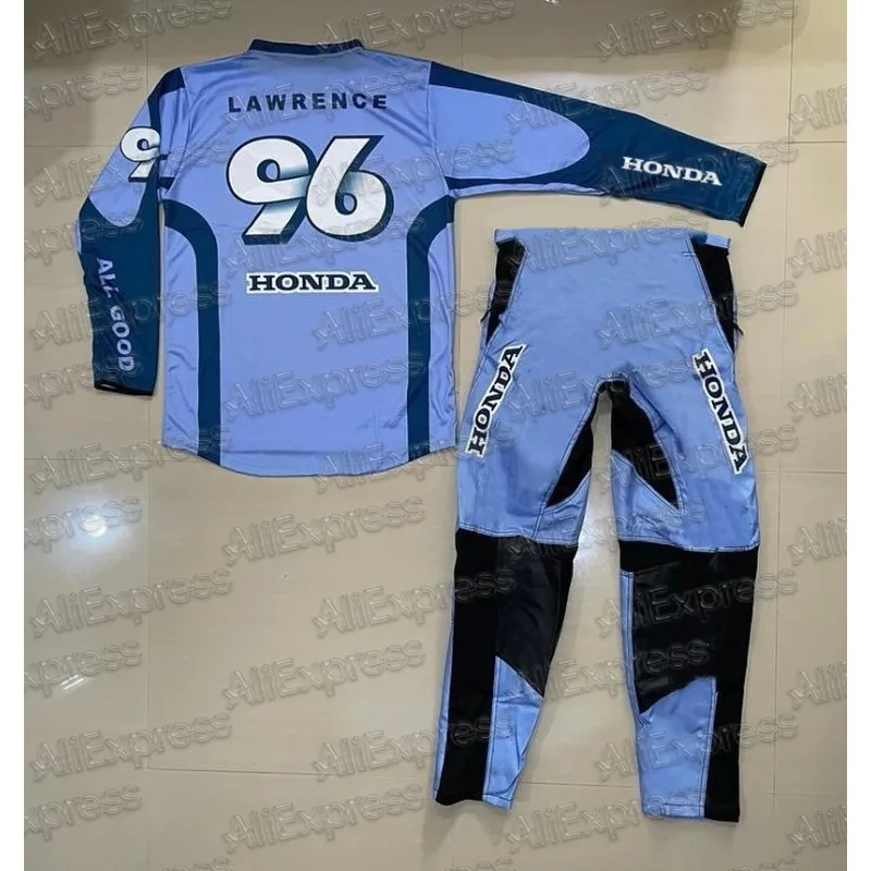 

2025 Autumn Motocross Replica #96 lawrence Honda Racing Team Reprint Jersey Loose 3D Printed Quick Dry Long Sleeve and Long Pant