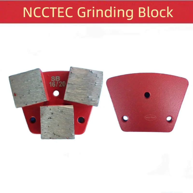 [3 Big Square Segments] 12pcs Diamond Concrete Prep Grinding Polishing Block Pad Disc Grind Tool Shoe for Floor Polisher Grinder