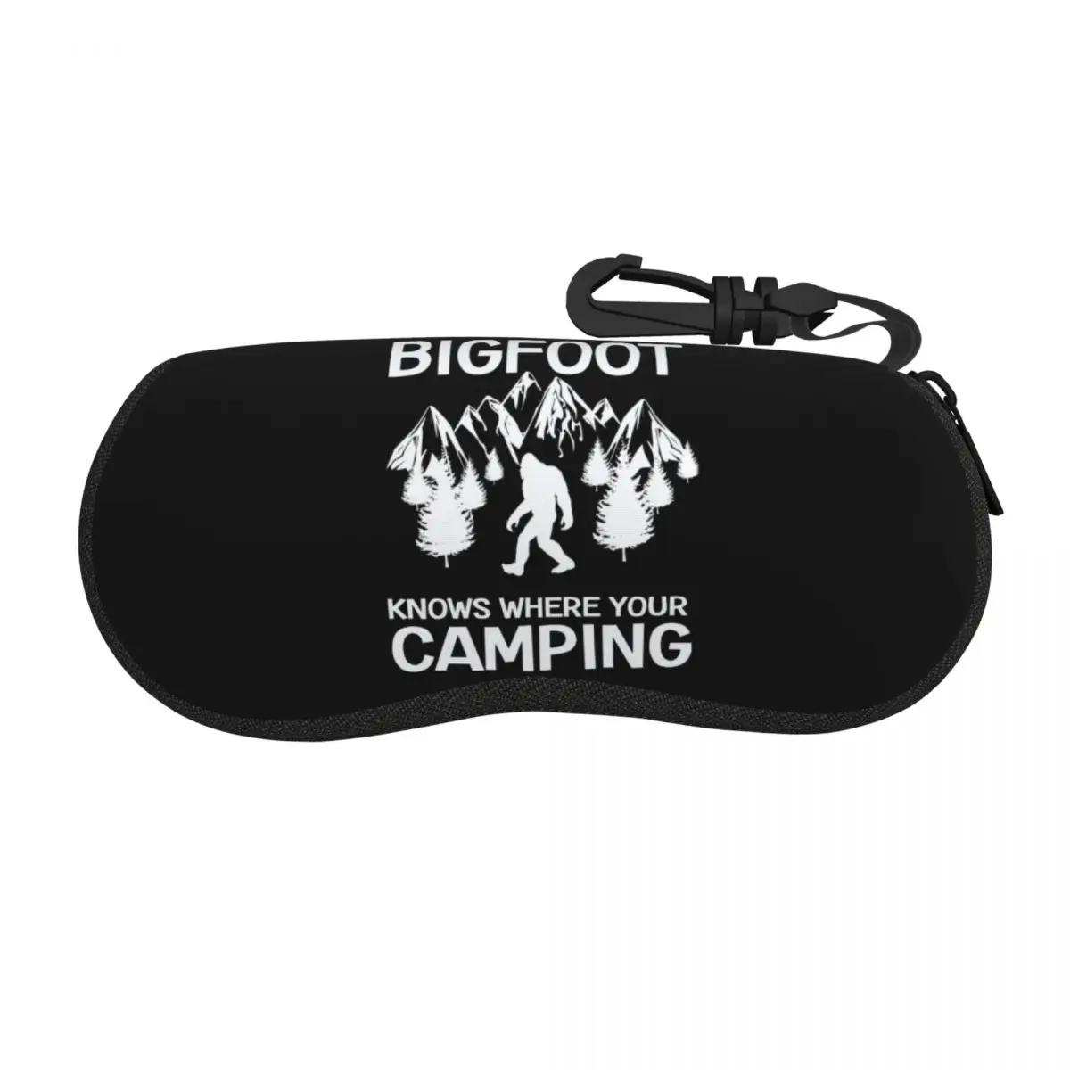 

Custom Bigfoot Knows Where Your Camping Shell Eyeglasses Protector Cases Cute Sunglass Case Sasquatch Glasses Pouch