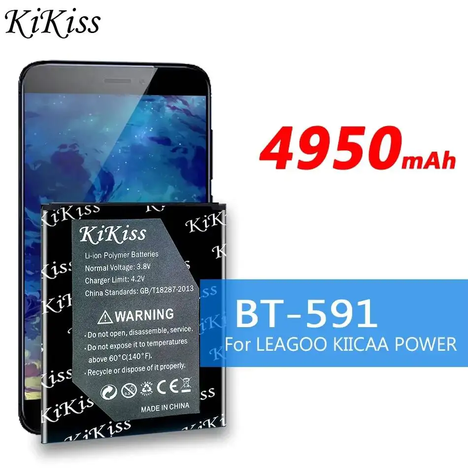 

Аккумулятор для мобильного телефона BT-591 для Leagoo Kiicaa Power, 4950 мАч, высокоэффективный, безопасный
