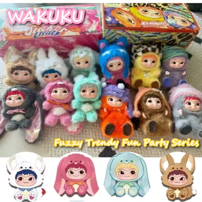

Wakuku Fox & Bunny Trickor Treat слепая коробка Linda экшн-персонаж Wakuku Mystery Box Fox Bunny аниме брелок кукла сумка-сюрприз