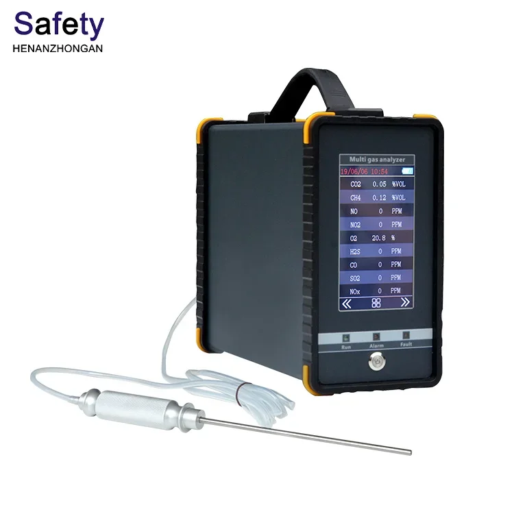 Portable flue gas analyzer with cooling gun smoke sensor analyzer air gas detection