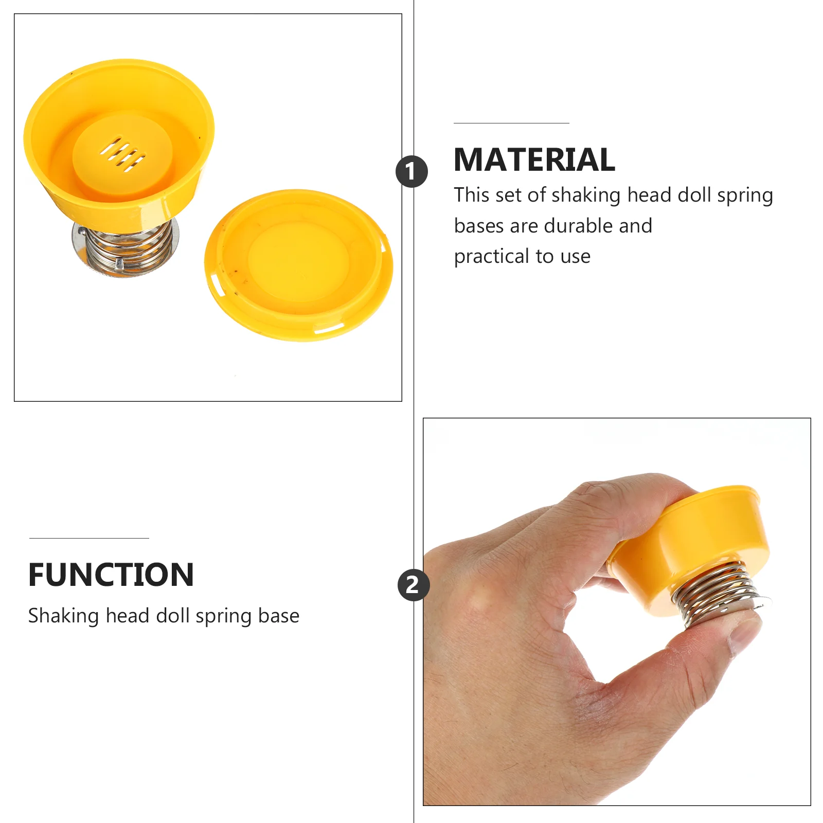 용수철 베이스 셰이크 헤드 장난감, 아기 음식 장식, 다리미 미스 자동차, 4 개