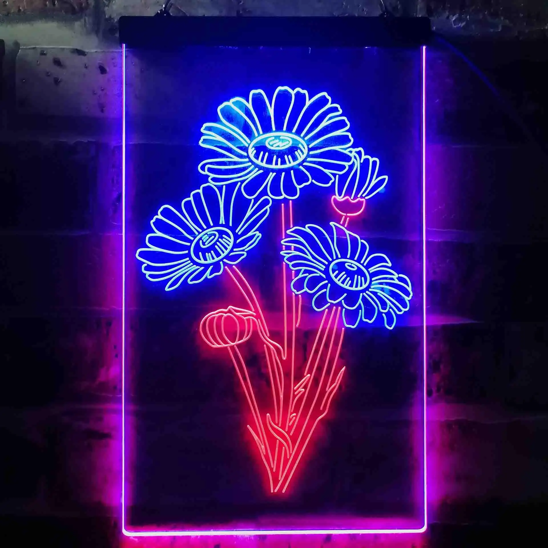 Daisy Flower Room Dual Color Led Neon Sign st6-i3528