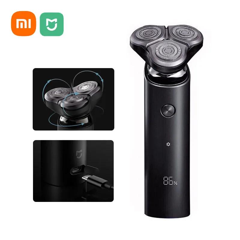 

Xiaomi Mijia Electric Shaver S500, Type-C Rechargeable Wet Dry Shaver Men’s, IPX7 Waterproof, LED Display 60min Battery Life