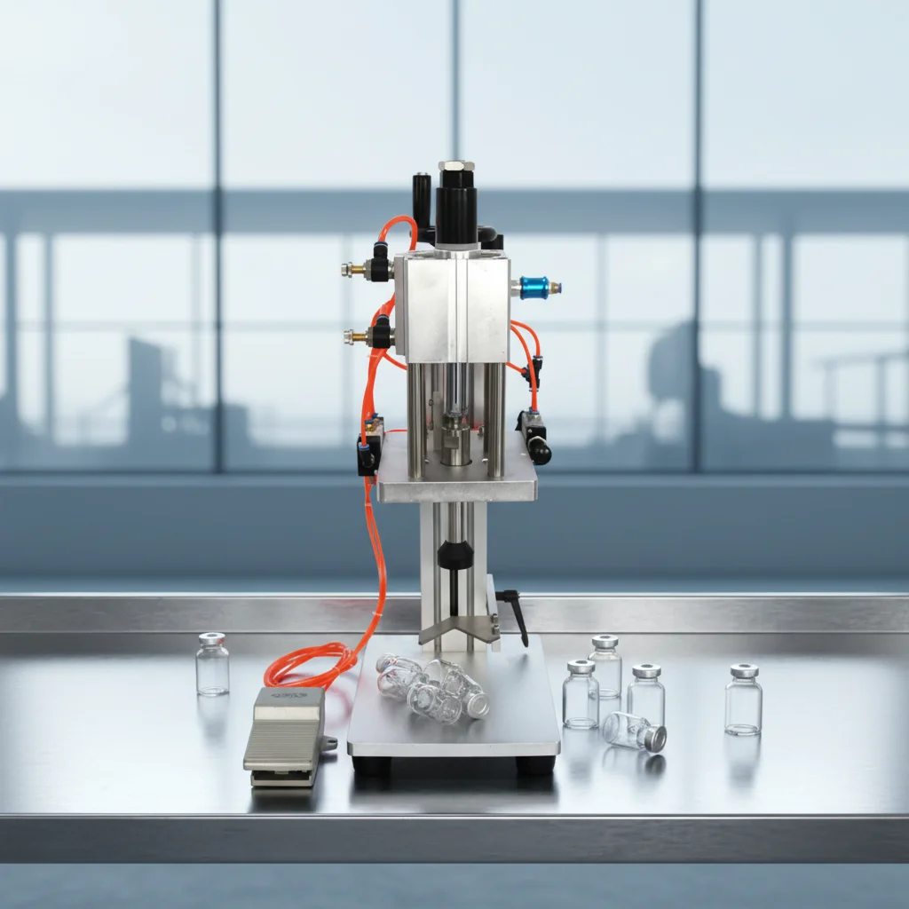 LY-180 Capping Machine Pneumatic Stainless Steel Capper Cork Cap Press Punching Wooden Stopper Bottle Red Wine Sealing Equipment