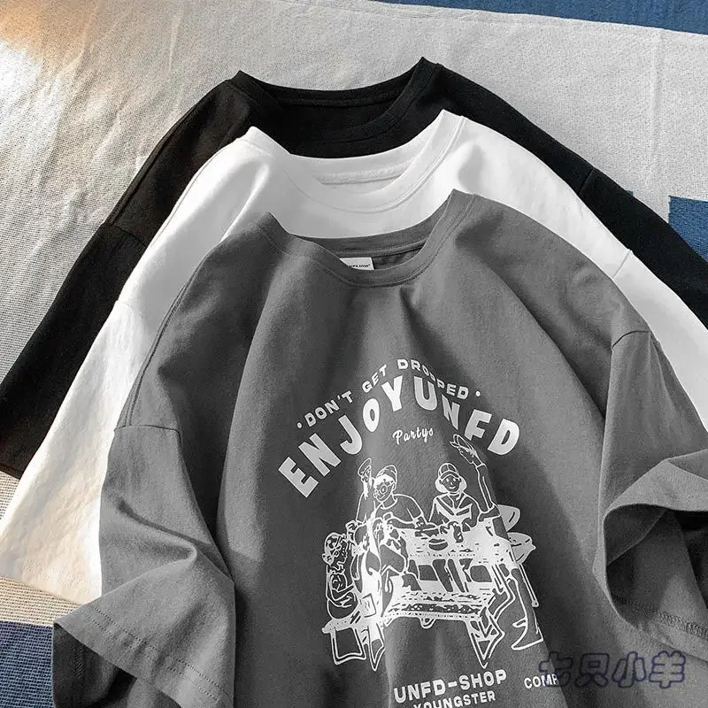 anime 100℅ cotton men clothing funny plus size top harajuku fashion streetwear oversized tees women printed graphic t shirts