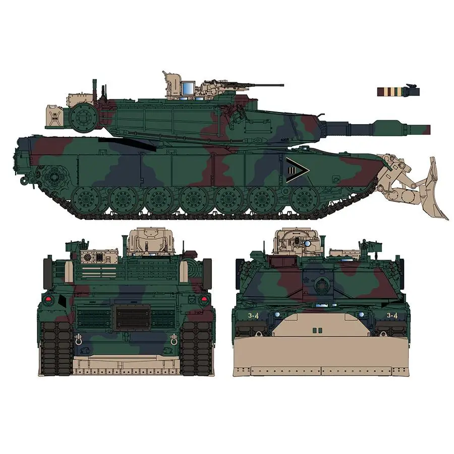 RYEFIELD RM-5048 Escala 1/35 USMC M1A1 FEP Abrams com kit de modelo de lâmina de escavadeira Combat