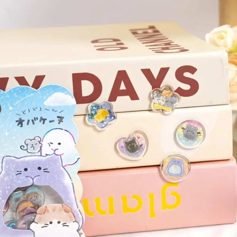 Heißer Verkauf 15PCS 3D Laser Funkelnden Herz-förmigen Tier Handy Fall Aufkleber Dekoration Y2k Kristall Murmeln Aufkleber