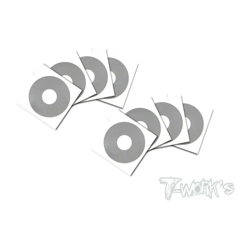 Adesivo per cerchi Buggy originale T Works TS-056-M in metallo cromato 1/8 8 pezzi. (4 colori) Strumento RC