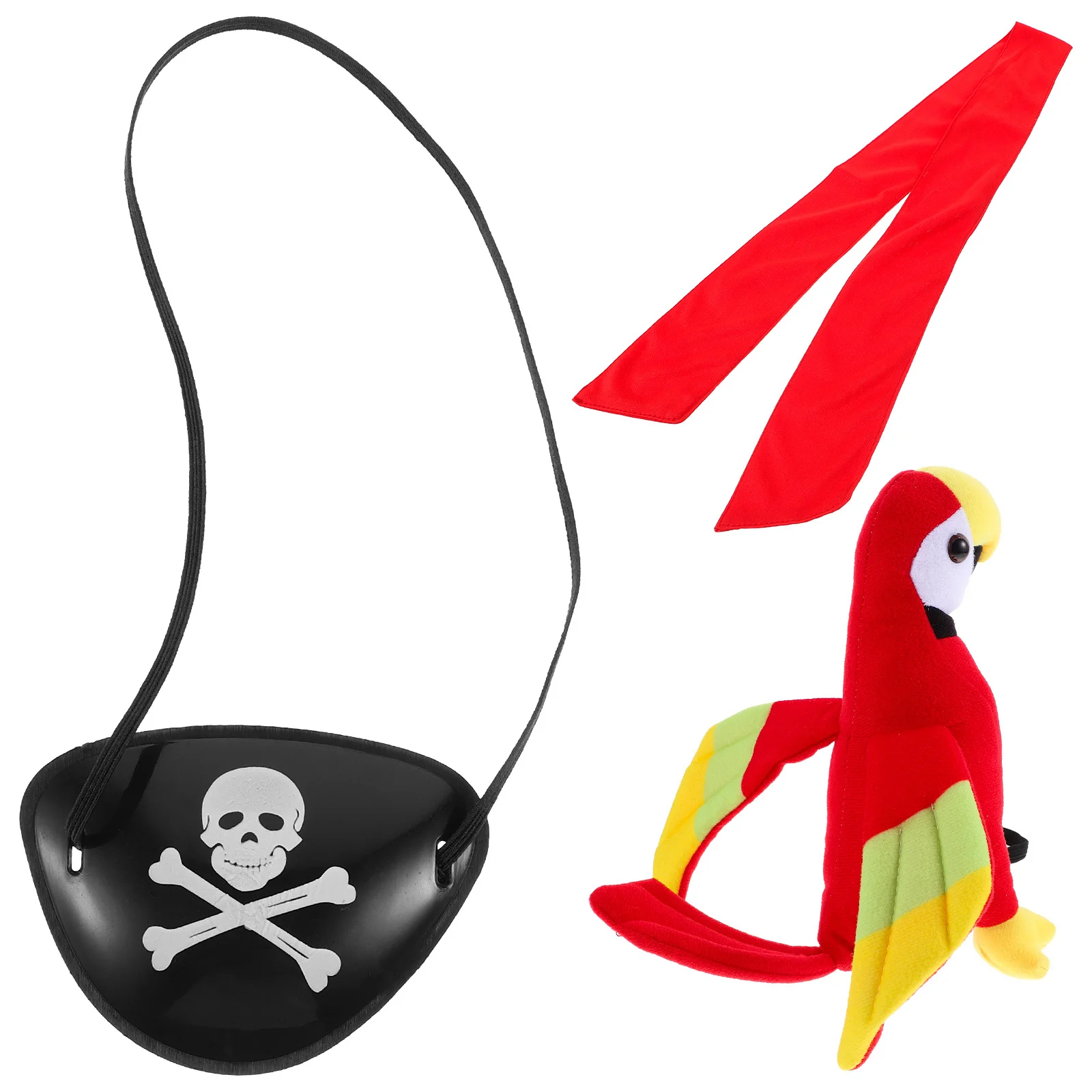 1 مجموعة القراصنة حزب زي الاكسسوارات الكرتون الببغاء باندانا العين بقع القراصنة تأثيري الدعائم لجميع القديسين حفلة تنكرية موضوع