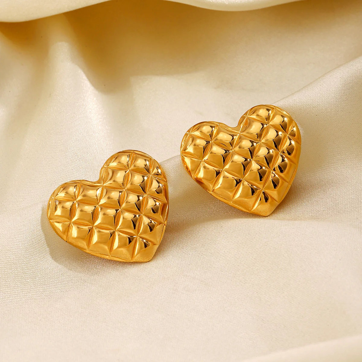 Stainless Steel Love Earrings For Women Gold Color Simple Geometric Earrings INS Jewelry Accessories Gift image 4