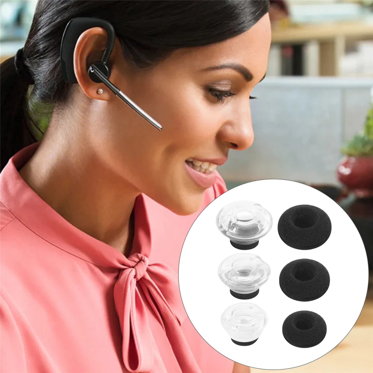 เจลอุดหูทดแทนขนาดใหญ่ ขนาดกลาง และขนาดเล็ก 3 ชิ้นสําหรับชุดปลั๊กหูฟัง Plantronics Voyager Legend