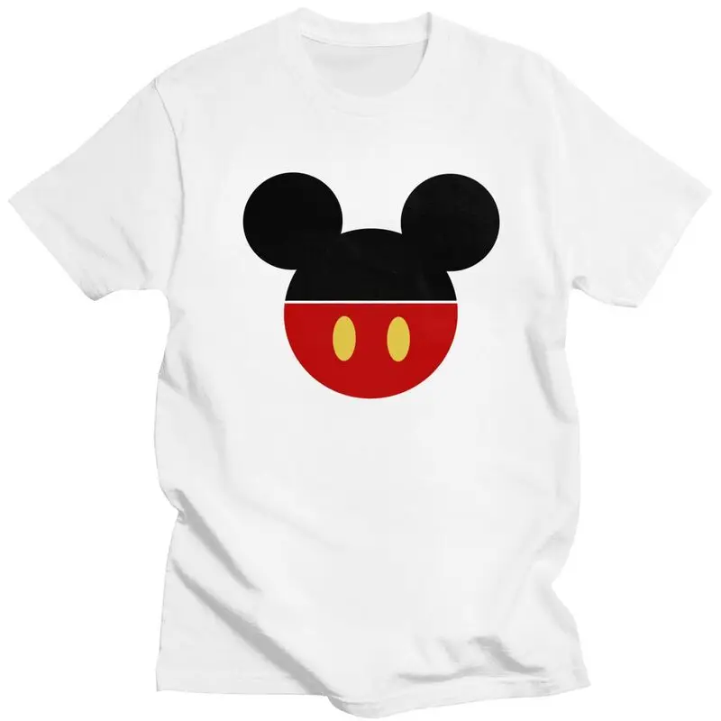 Classic Minnie Mickey Mouse T Shirts Men Short Sleeved T-shirt Printed Tee Pure Cotton Regular Fit Tshirts Merchandise