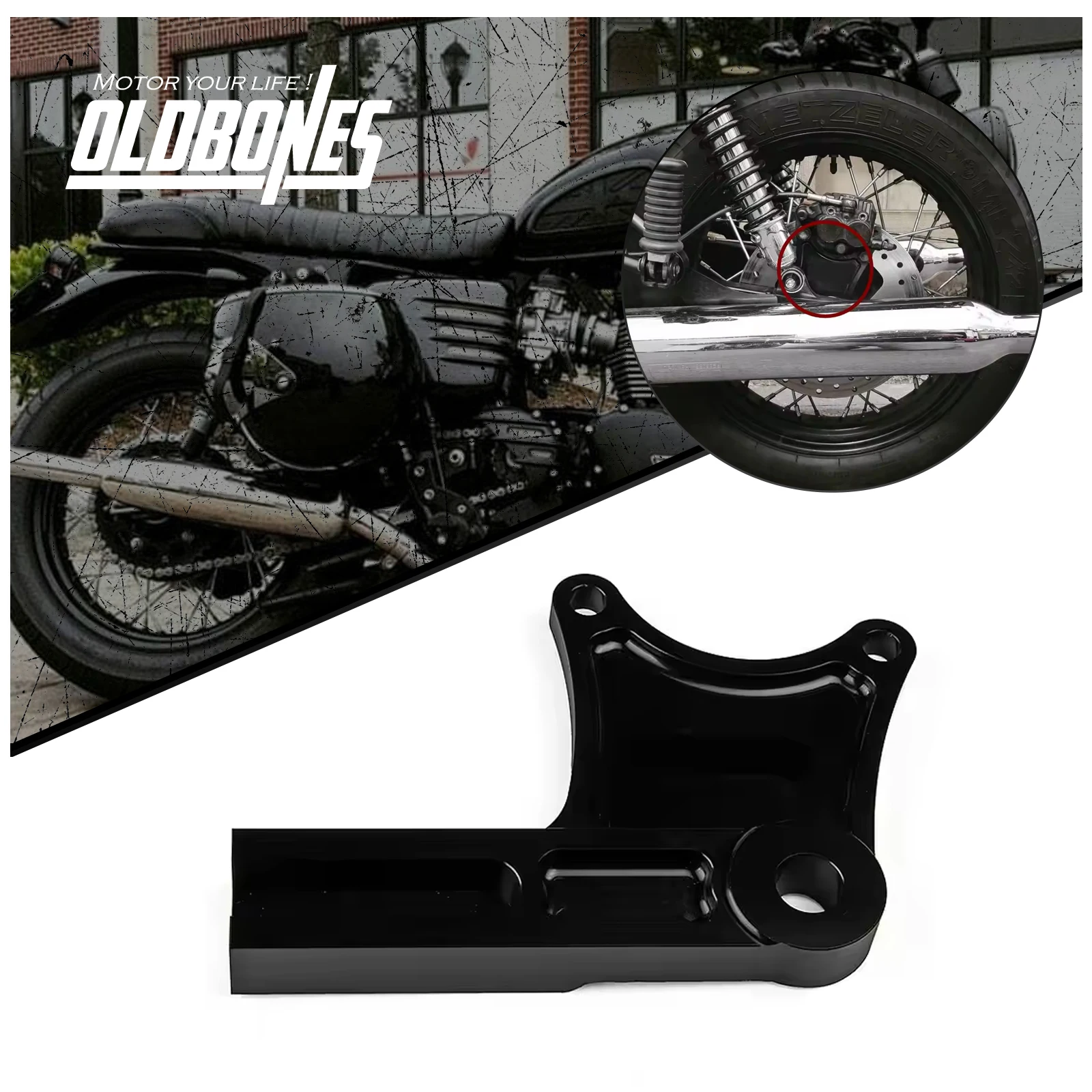 

Мотоциклетный алюминиевый задний тормозной насос, кронштейн, вставки, опорные суппорты, черный, 1 шт. для Triumph Thruxton Bonneville T100 2001-2015