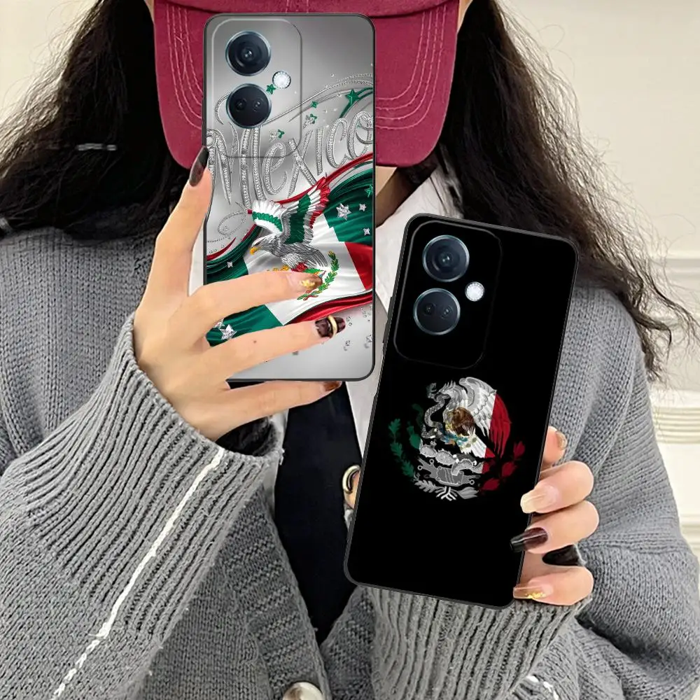 Casing Handphone Motif Bendera Meksiko untuk OPPO Reno 14 13 12 11 10 9 8 7 6 5 F T Pro 5G, Cetak Warna-warni, Mewah, Cantik