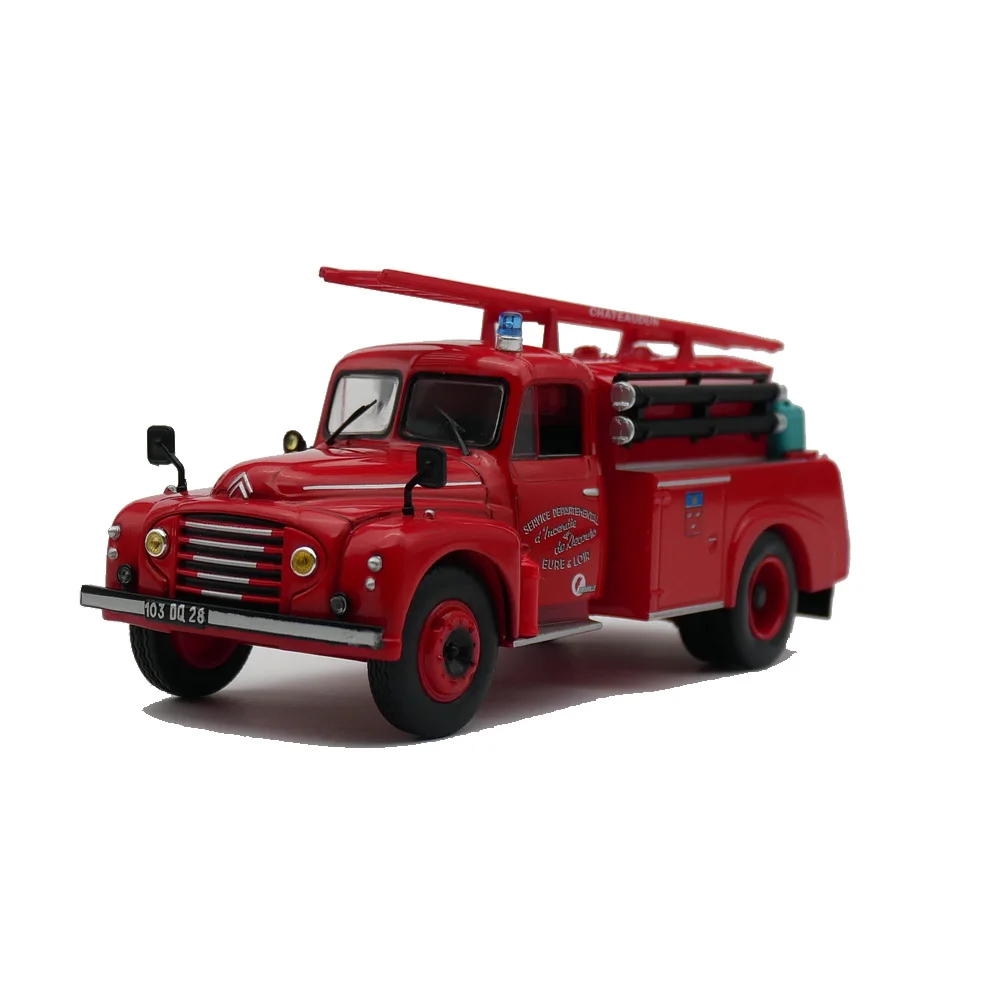 Diecast ixo 1:43 escala citroen 46 cd francês citroen motor de bombeiros waterwheel liga modelo de carro brinquedo colecionável presente lembrança exibição