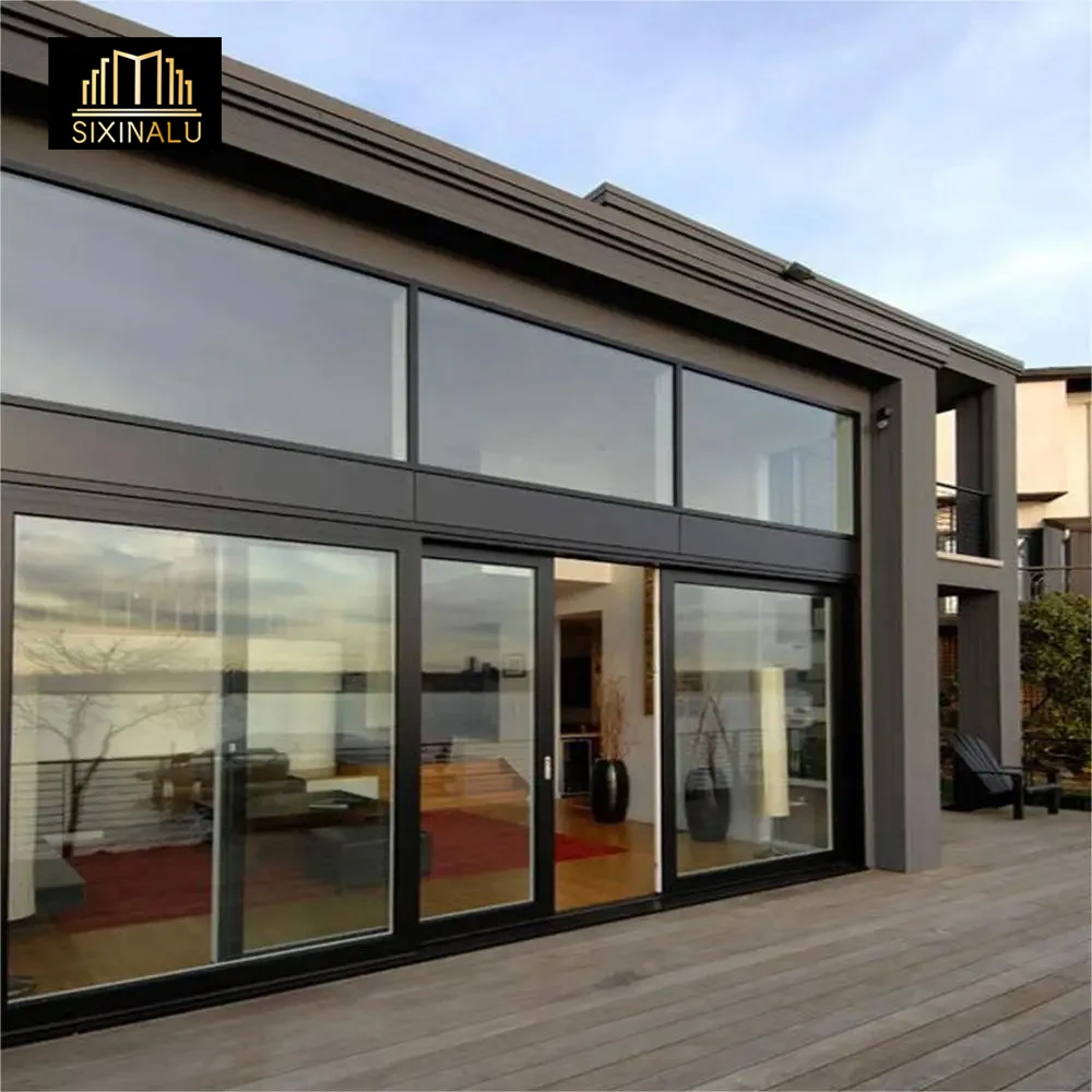 

Sixinalu Custom Pivot Casement Entrance Folding Sliding Door Glass Interior Entry 2/3 Panel Doors with Aluminum Frame Home Decor