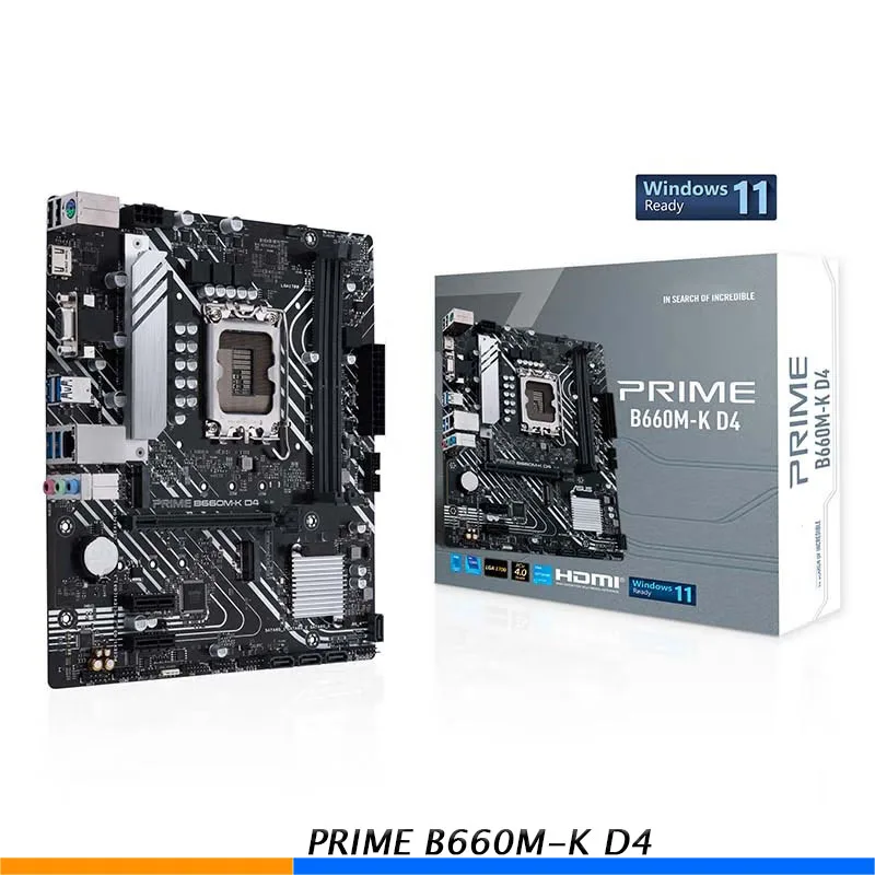 Desktop Motherboard For ASUS PRIME B660M-K D4 Supprt 12700/12400F