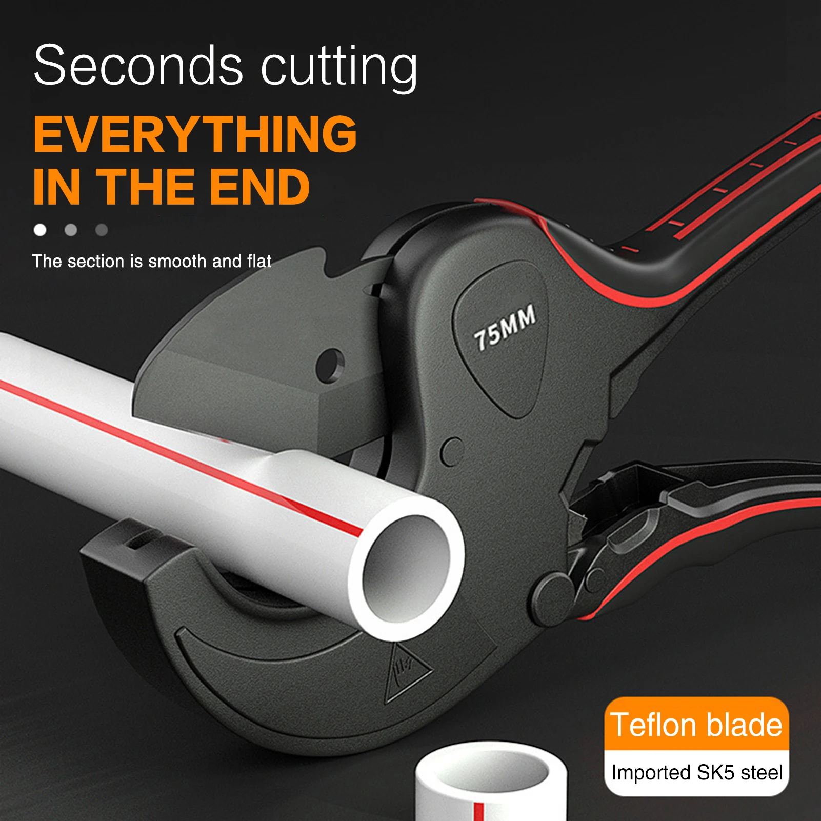 

Многофункциональный резак для ПВХ-труб, простое управление, 42 мм/63 мм/75 мм, ножницы для пластиковых труб, подходят для домашнего ремонта и декора