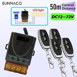 RF433MHz Wireless RemoteControl Switch DC12V 24V 48V 72V 30A 1CH Relay Receiver IP66 Mini Transmitter Control For Led Light Bulb