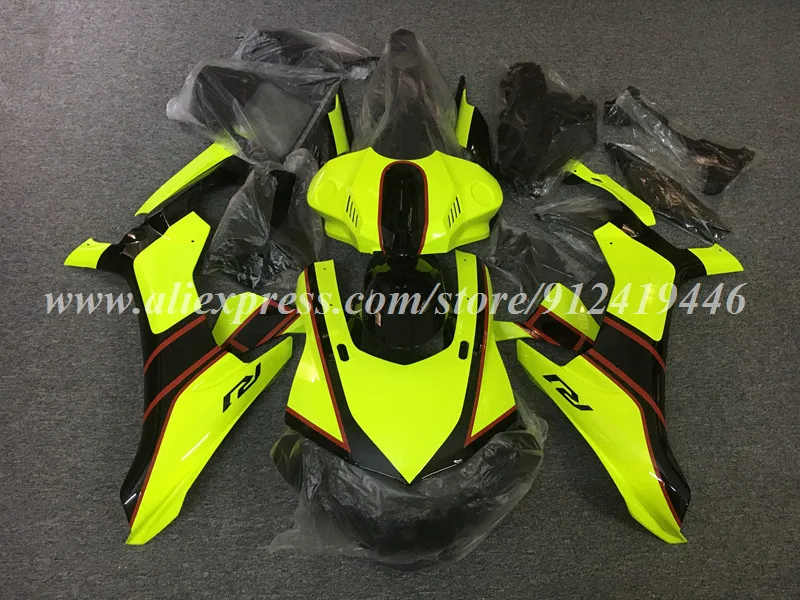 4Gifts New ABS Motorcycle Fairings Kit Fit For YAMAHA R1 2015 2016 2017 2018 2019 15 16 17 18 19 Bodywork Set Custom Yellow Red