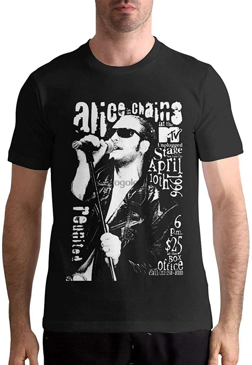 Layne Staley Shirt Men's Classic Short Sleeve Tees Shirts Tops