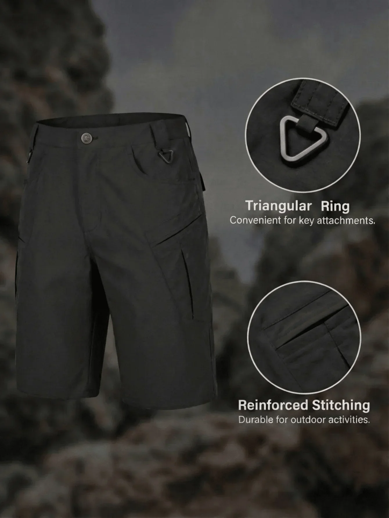 

Mens Cargo Shorts Lightweight Quick-Dry Breathable Multi-Pocket Outdoor Shorts