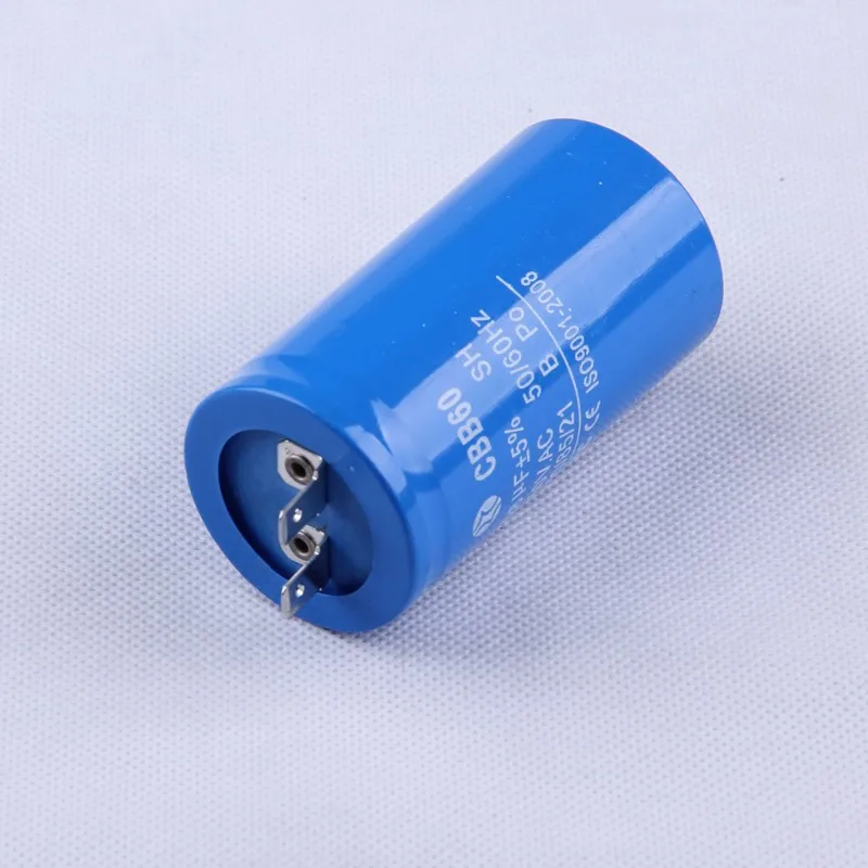 

5PCS water pump capacitor 28UF CBB60 350VAC round insert start film fixed washing machine motor capacitor