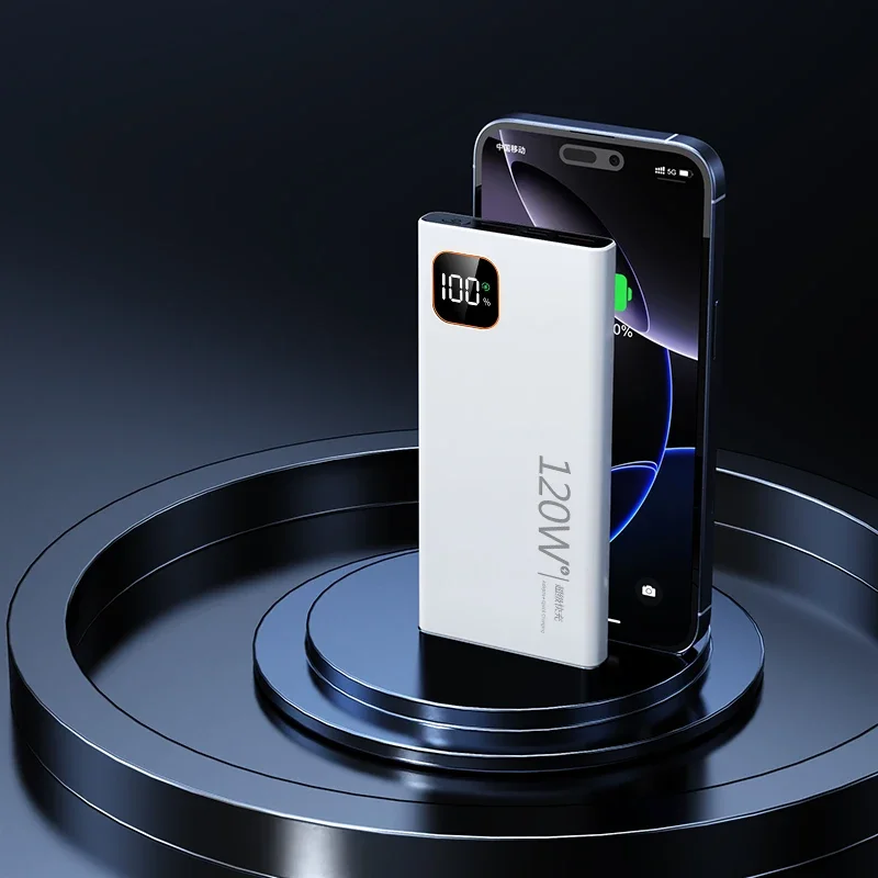 بنك طاقة VIVO سعة 50000 مللي أمبير، 120 واط، شحن فائق السرعة، شاشة رقمية، مناسب لأجهزة iPhone وSamsung وXiaomi - 2