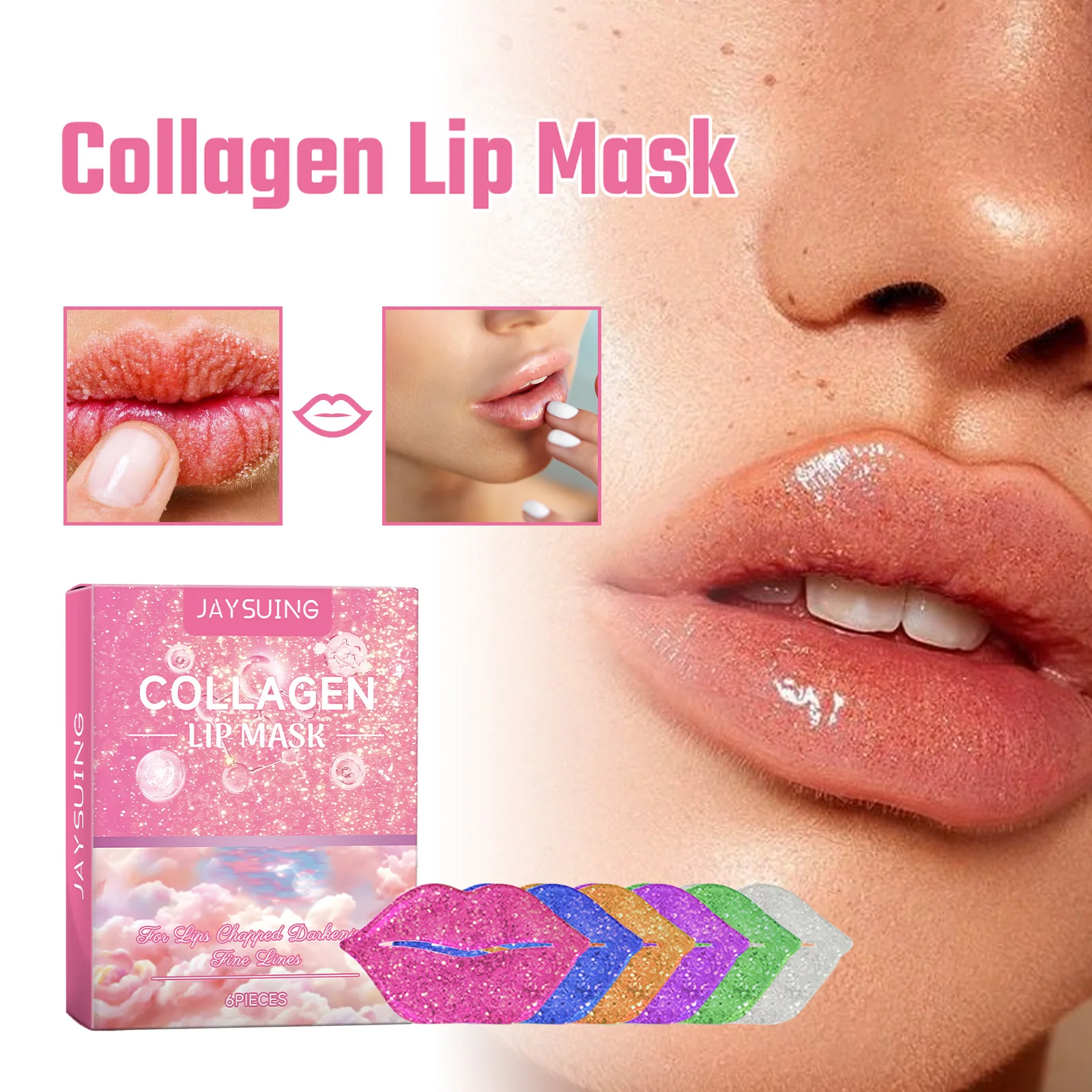 

Jaysuing Collagen Lip Mask Reduces Lip Lines Hydrates And Moisturizes Lips Removes Dead Skin And Is Not Greasy