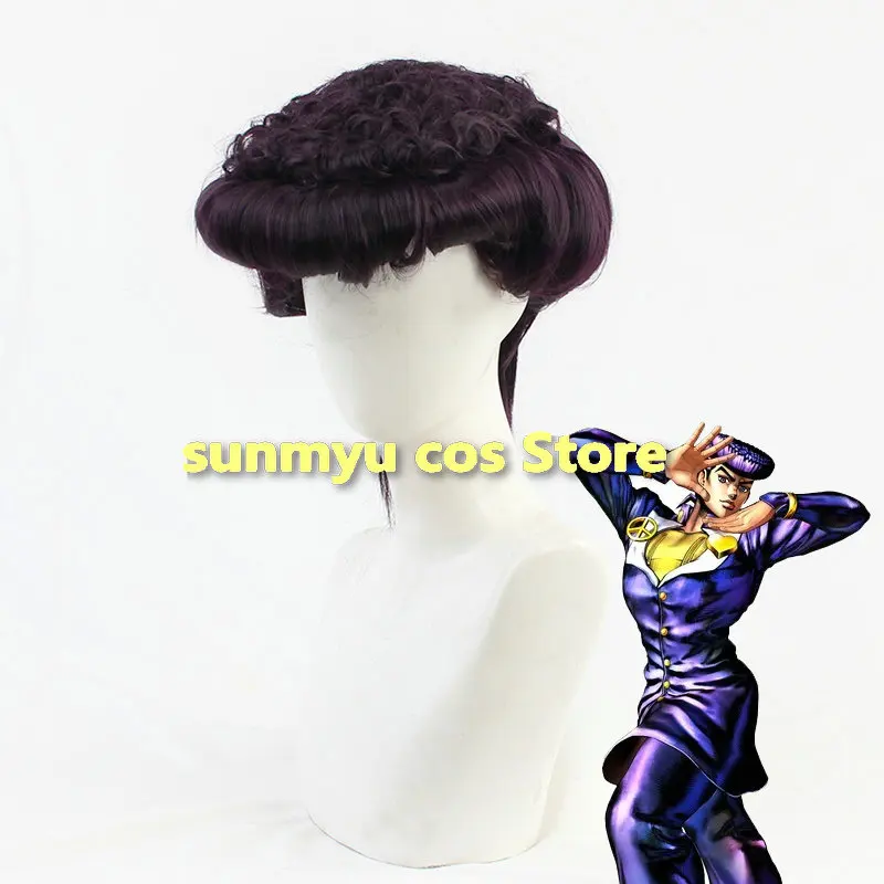 

Парик для косплея Джосуки Хигашикаты из «Невероятных приключений ДжоДжо», темно-фиолетовый цвет волос
