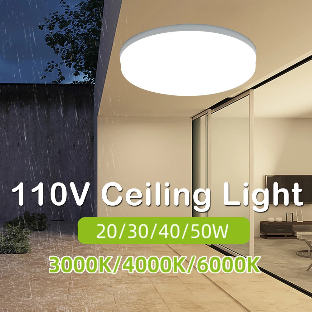 Led Lights Ceiling Chandelier Waterpoor Ceiling light 110V Room decoration bedroom Kitchen ceiling lamp bathroom LED panel light - Image 2