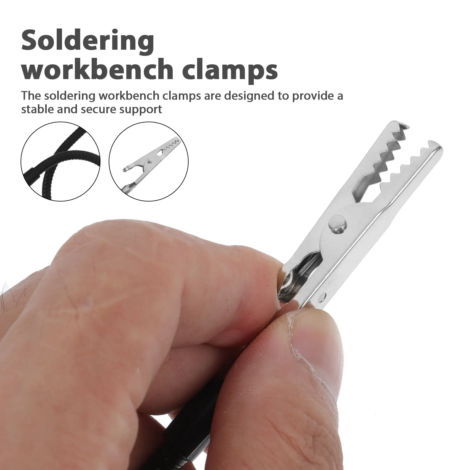 3PCS Soldering Workbench Clamps Adjustable Alligator Clips Welding Fixing Fixture Repair Kit PCB Holder Desk Arm Tool soldering