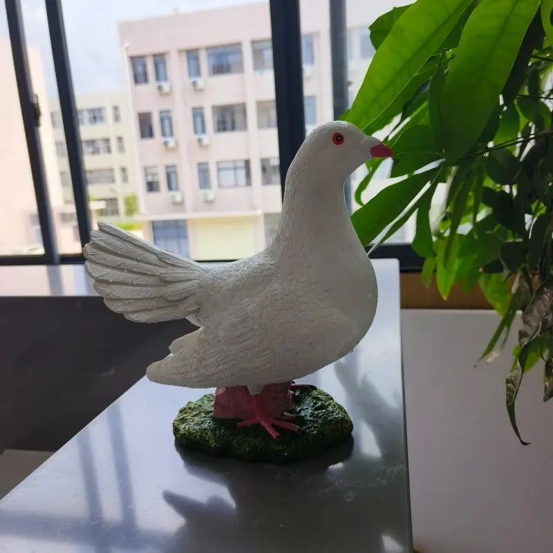 White Dove Model Simulation Animal Resin Carving Peace Bird Yard Decoration Sculpture Home Garden Artwork WhiteDoveY969