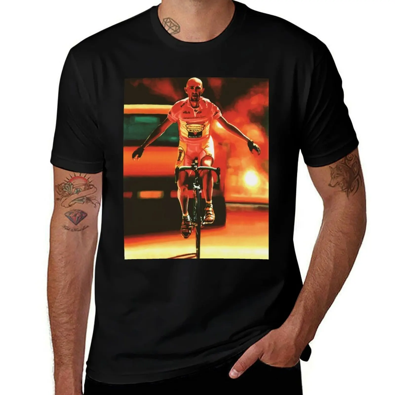 

Painting 100% cotton Pantani shirts shirts graphic for t for T-Shirt Marco t man t shirts cotton man man