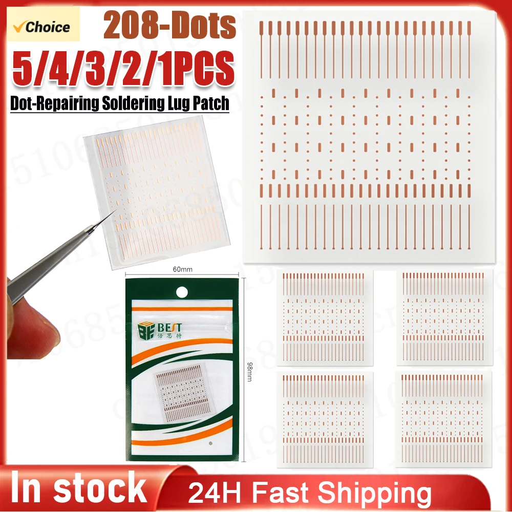 

Dot-Repairing Soldering Lug 208 Dot Repair Spots Patch Solder Piece IC Chip Solder Pads for Microsoldering Jumpwire Phone Repair