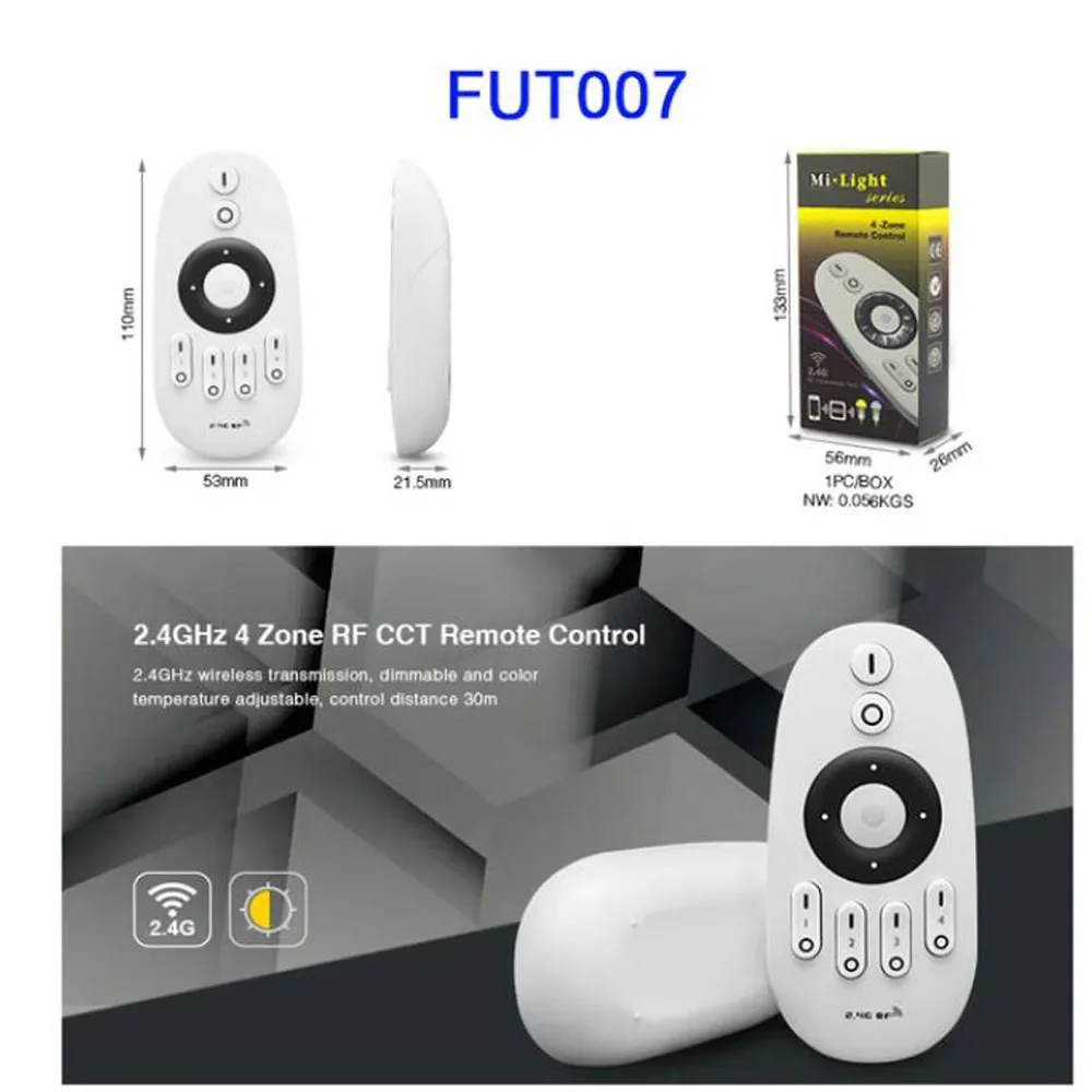 حار Miboxer 2.4G Led لمبة MR16 GU10 E14 E27 مصباح ليد 4 واط 5 واط 6 واط 9 واط 12 واط CCT RGB + CCT اللاسلكية واي فاي التحكم عن بعد LED الأضواء