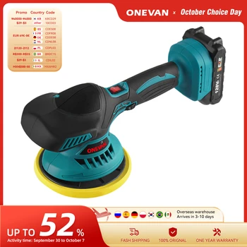 ONEVAN 무선 자동차 광택기, 전기 광택기, 자동차 광택, 씰링 글레이즈 머신, Makita 18v 배터리용, 21V